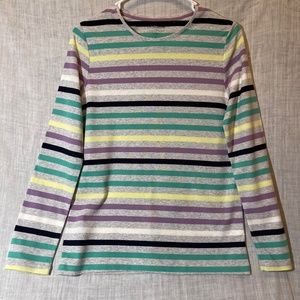 Women’s Striped Long Sleeve Shirt. Size small